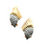 Retro Pavé Diamond 14 Karat Yellow Gold Wing Vintage Lever-Back Earrings
