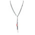 Tiffany & Company Carnelian Hematite Quartz Gemstone 18KWG Lariat Necklace