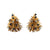 Diamond Sapphire 18 Karat Yellow Gold Lever-Back Spray Earrings