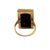 Art Deco Diamond Onyx 14 Karat Yellow Gold Rectangular Ring.