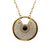 Modern Diamond Cabochon Onyx 18 Karat Yellow Gold Amulette Pendant Necklace