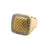 Diamond Yellow Gold Quilted Square Modern Ring