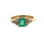 Emerald Diamond 18 Karat Yellow Gold Estate Ring