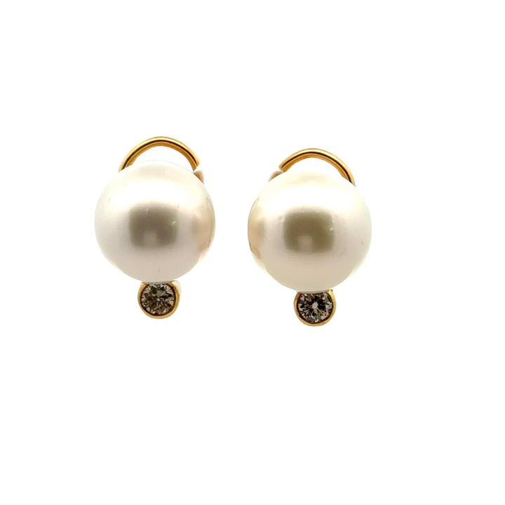 18y South Sea Pearl & Diamond Earrings