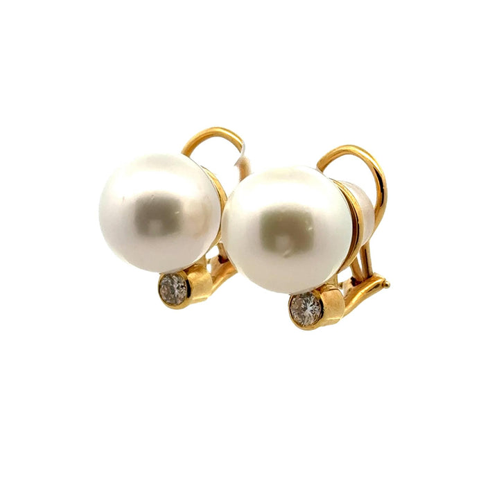 18y South Sea Pearl & Diamond Earrings