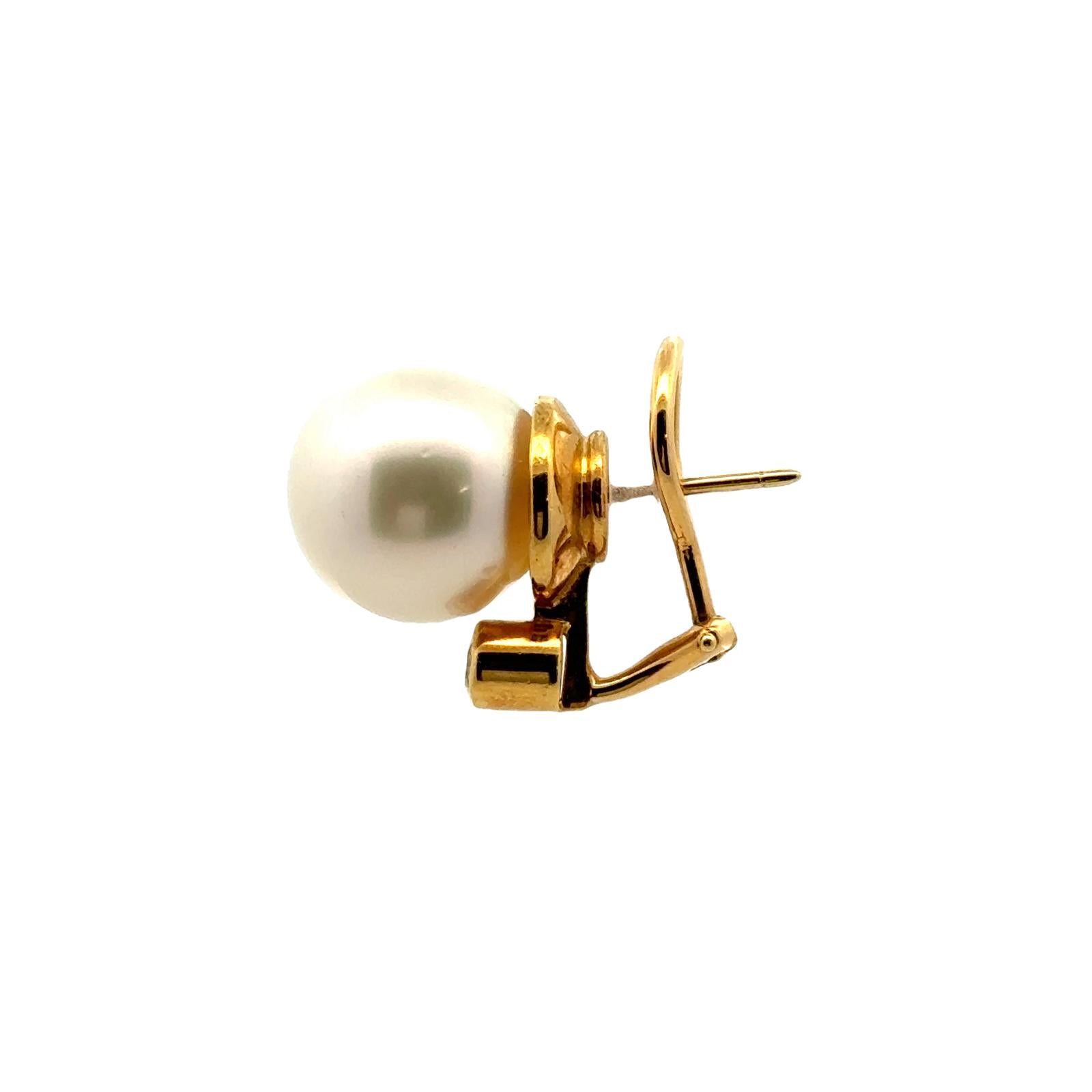 18y South Sea Pearl & Diamond Earrings