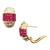 Diamond Ruby 18 Karat Yellow Gold Shrimp Leverback Earrings