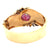 Retro Diamond Ruby Rose Gold Hinged Bangle Bracelet