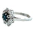 Sapphire Diamond 14 Karat White Gold Cocktail Ring Fingermate Shank