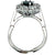 Sapphire Diamond 14 Karat White Gold Cocktail Ring Fingermate Shank