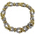 2.00 CTW Diamond 18 Karat Two Tone Gold Oval Link Bracelet