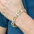 2.00 CTW Diamond 18 Karat Two Tone Gold Oval Link Bracelet