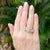 Diamond Seed Pearl 14 Karat Yellow Gold Vintage Buckle Ring