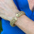 Italian Tubogas Flexible 14 Karat Yellow Gold Cuff Bracelet
