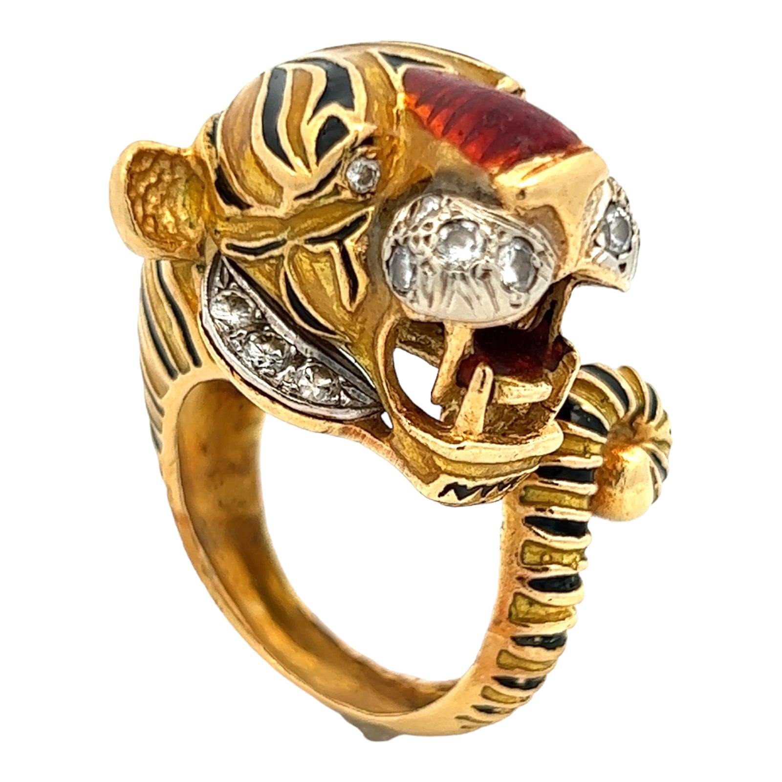 Tiger ring | Gold ring designs, Gents gold ring, Rings for men