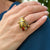 Diamond Enamel 18KYG Tiger Head Vintage Cocktail Ring