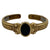 Kieselstein-Cord Onyx Black Intaglio 18KYG Hinged Cuff Bangle Bracelet