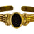 Kieselstein-Cord Onyx Black Intaglio 18KYG Hinged Cuff Bangle Bracelet