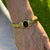 Kieselstein-Cord Onyx Black Intaglio 18KYG Hinged Cuff Bangle Bracelet