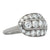 1950's Round Brilliant Cut Diamond Platinum Oval Cocktail Ring