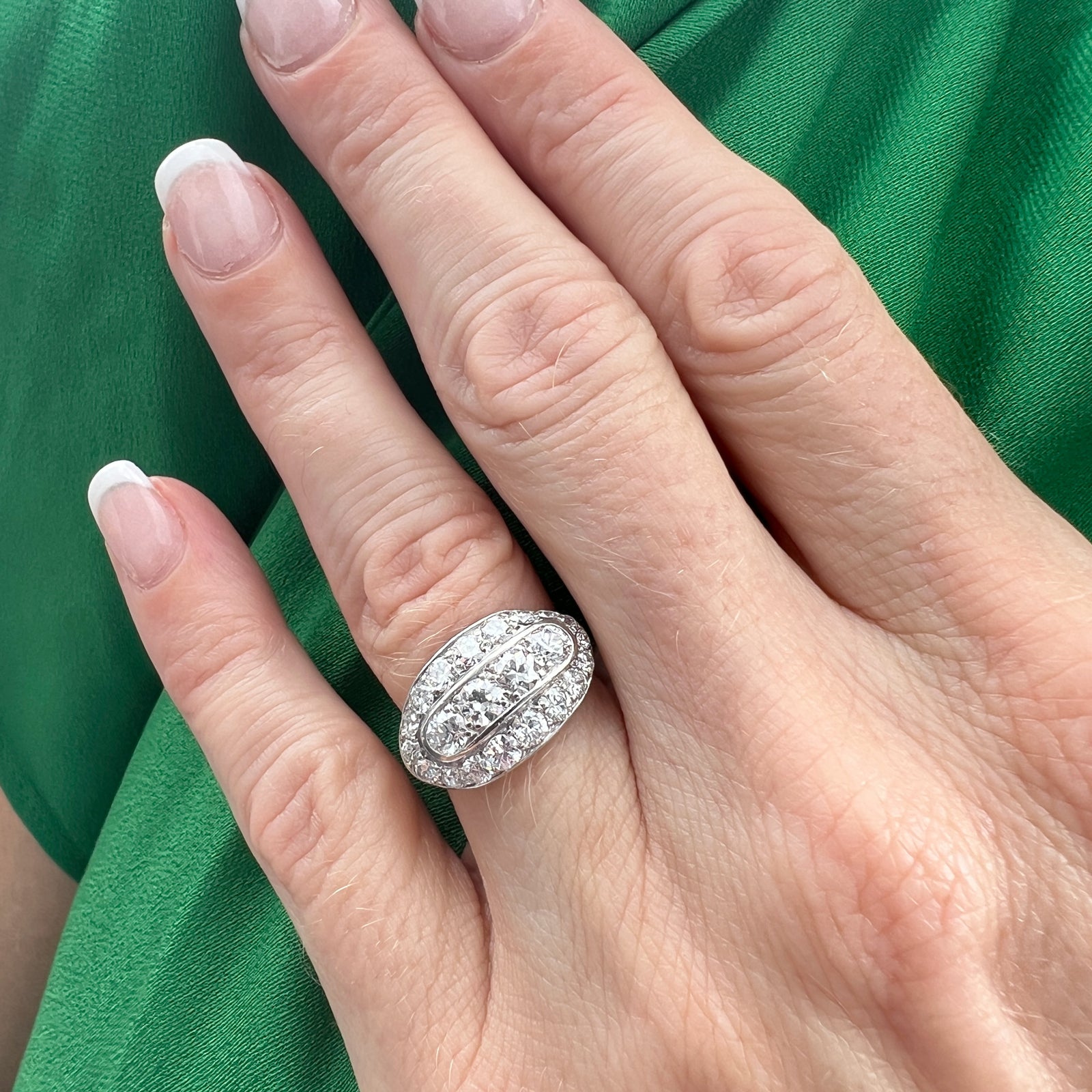 Diamond solitaire cocktail ring Clearance