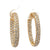 3.10 CTW Diamond 18 Karat Yellow Gold Oval Hoop Earrings