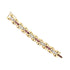 Retro Diamond Ruby 18 Karat Rose Gold Wide Link Bracelet Circa 1940's