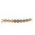 Retro Diamond Ruby 18 Karat Rose Gold Wide Link Bracelet Circa 1940's