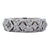 Diamond 18 Karat Whtie Gold Vintage Filigree Eternity Wedding Band Ring