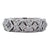 Diamond 18 Karat Whtie Gold Vintage Filigree Eternity Wedding Band Ring