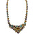 1970's Diamond Colorful Gemestone 18 Karat Yellow Gold Bib Link Vintage Necklace