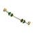 Diamond Emerald 18 Karat Two Tone Gold Link Bracelet