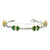 Diamond Emerald 18 Karat Two Tone Gold Link Bracelet