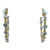 Bezel Set Diamond 18 Karat Yellow Gold Heart Hoop Modern Earrings