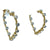 Bezel Set Diamond 18 Karat Yellow Gold Heart Hoop Modern Earrings