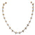 2.12 CTW Marquise & Round Brilliant Cut Diamond 18 Karat Two Tone LInk Necklace