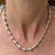 2.12 CTW Marquise & Round Brilliant Cut Diamond 18 Karat Two Tone LInk Necklace