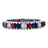 Diamond Ruby Sapphire 18 Karat White Gold Eternity Band Ring Size 6