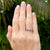 Diamond Ruby Sapphire 18 Karat White Gold Eternity Band Ring Size 6