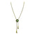 Victorian Opal Black Enamel Slide Tassel Necklace