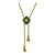 Victorian Opal Black Enamel Slide Tassel Necklace