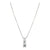 Three Diamond Drop Pendant Necklace 18 Karat White Gold