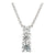 Three Diamond Drop Pendant Necklace 18 Karat White Gold