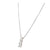 Three Diamond Drop Pendant Necklace 18 Karat White Gold