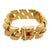Brushed Satin Finish 14 Karat Yellow Gold Slanted Link Bracelet