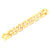 Brushed Satin Finish 14 Karat Yellow Gold Slanted Link Bracelet
