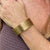 Seven Row 14 Karat Yellow Gold Hinged Wide Bangle Bracelet