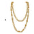 18 Karat Yellow Gold Textured Paperclip Link 40 Inch Necklace