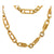 18 Karat Yellow Gold Textured Paperclip Link 40 Inch Necklace
