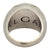 Bvlgari 18 Karat White Gold Brushed Finish Dome Cabochon Ring Size 52 (6)